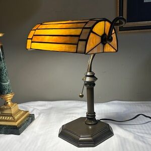 Stained Glass Banker’s Lamp 🪔
